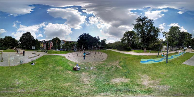 360° 360° Panorama Aufnahme vom Spielplatz Auf dem Dudel