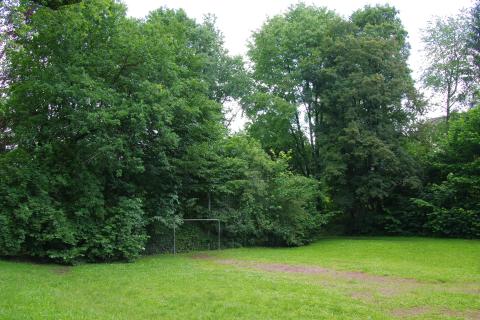 Ansicht des Bolzplatzes