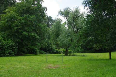 Ansicht des Bolzplatzes