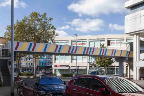 Brands, Will: Farbgestaltung (Brücke über Dickswall), 1978/1979; Foto: Ralf Raßloff 2020.