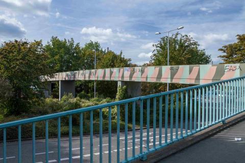 Brands, Will: Farbgestaltung (Brücke über Tourainer Ringe) 1978/1979; Foto: Ralf Raßloff 2020.