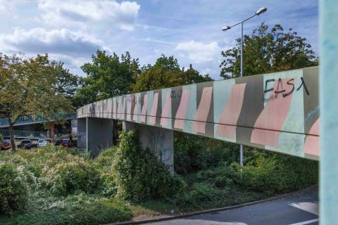 Brands, Will: Farbgestaltung (Brücke über Tourainer Ringe) 1978/1979; Foto: Ralf Raßloff 2020.