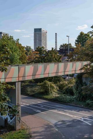 Brands, Will: Farbgestaltung (Brücke über Tourainer Ringe) 1978/1979; Foto: Ralf Raßloff 2020.