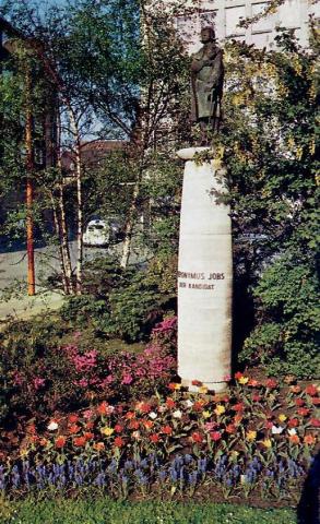 Ehlers, Karl: Jobs (Brunnen), Gesamtansicht ehem. Standort 1967, Foto: Kunstmuseum Mülheim an der Ruhr.