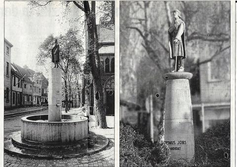 Ehlers, Karl: Jobs (Brunnen), Vor- und Nachkriegsaufstellung , Foto: Gerhard Ribbrock.