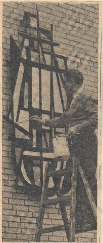 Loehr, Fritz: Segelschiff; Foto: WAZ 1962.