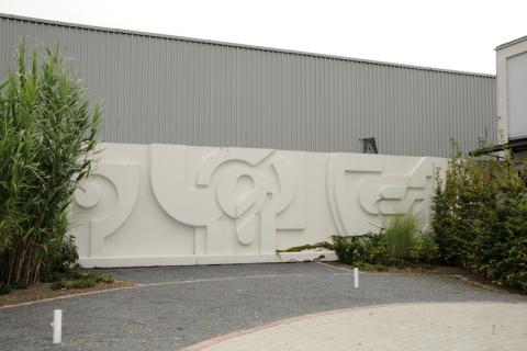 Reihl, Friedebert: o.T. (Wandgestaltung), Zustand 2008;  Foto: Kunstmuseum Mülheim an der Ruhr/ Ralf Raßloff 2008.