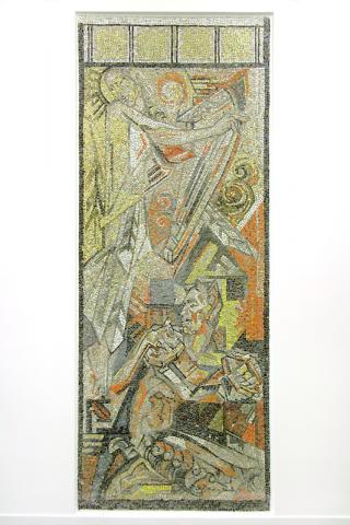 Thorn-Prikker, Jan: Geistliche Musik, Teil des zweiteiligen Wandmosails &quot;Geistliche und weltliche Musik&quot;, Foto: Kunstmuseum Mülheim an der Ruhr 2007.