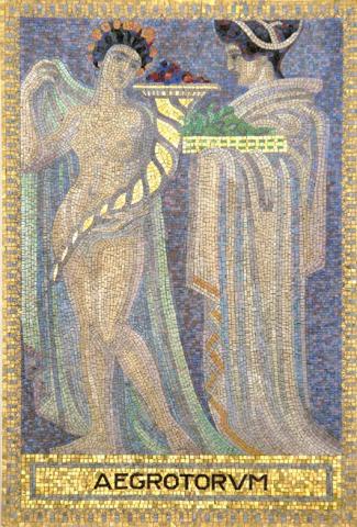 Köppen, Wilhelm: AEGROTORUM (Mosaik 2: Demeter und Persephone); Foto: Kunstmuseum Mülheim an der Ruhr 2001.