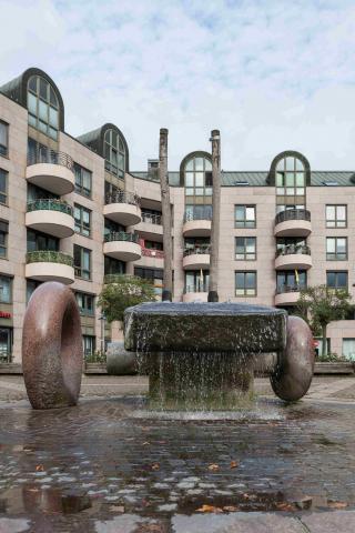 Almstadt, Otto: Brunnenskulptur, 1989, Detail; Foto: Ralf Raßloff 2020.