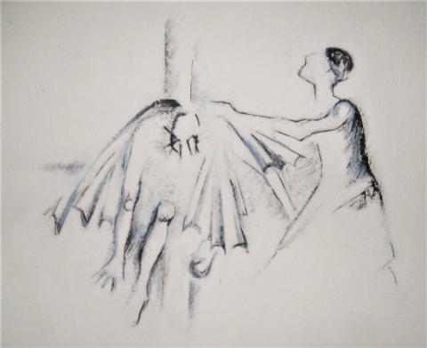 Hirsch, Ursula: Kreuzweg in Klosterkirche, Bild 10, Foto: Kunstmuseum Mülheim an der Ruhr 2015.