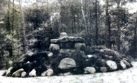 Denkmal zu Ehren der Gefallenen des 5. Lothringschen Infanterieregiments 144, ursprünglicher Standort am Ganghoferweg; Foto: Stadtarchiv Mülheim an der Ruhr.