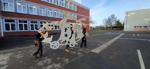 Demontage des zweiteiligen Kunstwerks im Herbst 2021