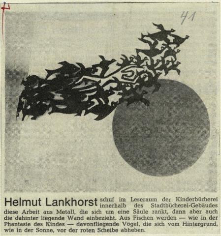 Lankhorst, Helmut: Fisch-Vogel-Schwarm, Foto: RuhrNachrichten, 21.08.1969.